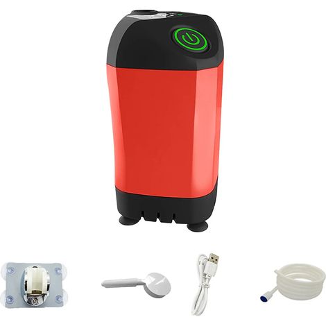 (Rouge 3600 mAh Basique) Douche électrique portable pour le camping, étanche IPX7, avec affichage de la température, idéale pour la randonnée, le trekking, les voyages, la plage et le bain des animaux (1/4)
