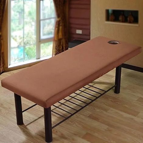 Drap-Housse de Massage Doux pour Table de Massage VIPITH, couvre-matelas de lit de thérapie de massage de salon de beaut , kaki (1/4)