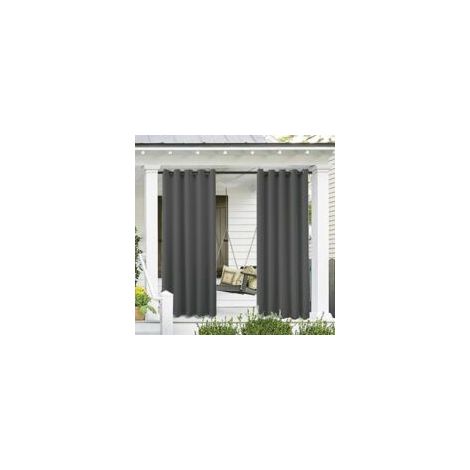 Rideaux extérieurs Jardin Patio Gazebo Rideau occultant Coupe-vent Protection UV Résistant à la moisissure, Rideaux-Ensoleillé - Crezuo (1/3)