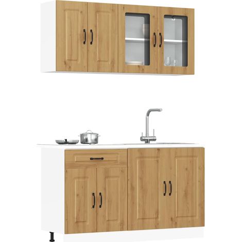 4-tlg. Küchenschrank-Set Kalmar Artisan-Eiche Holzwerkstoff