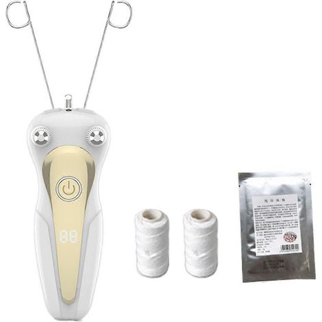 Mini épilateur électrique pour le visage, le corps et les bras, avec fil de coton et écran LCD. (1/5)
