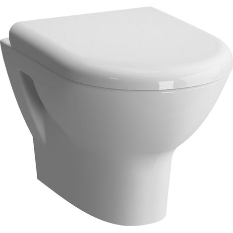 Banyo – Pack WC suspendu sans bride 50 x 35,5 cm – Cuvette en céramique – Abattant soft close hygiénique – Capacité de chasse 3/6 L (1/2)