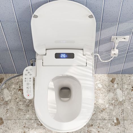 Horow – Siège de toilette intelligent – Douche réglable 5 niveaux – Séchage à air chaud 4 niveaux – Température siège réglable – Buse autonettoyante