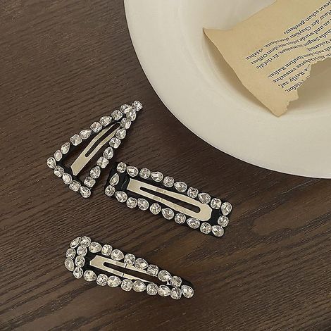 3 Pcs , Colours & Beauty Hair Clip Femme Chic Barrettes Cheveux Strass Pinces Cheveux Lgantes Pour Femmes Pingles Bijoux Snap Barrettes (1/5)