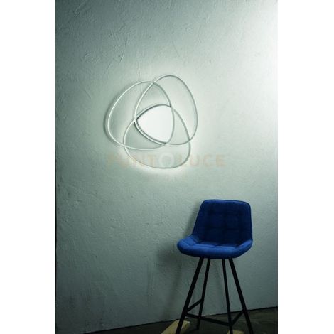 PLAFONIERA ROSE GR SILVER 4000K 6403lm 80w DIMMERABILE D.76CM