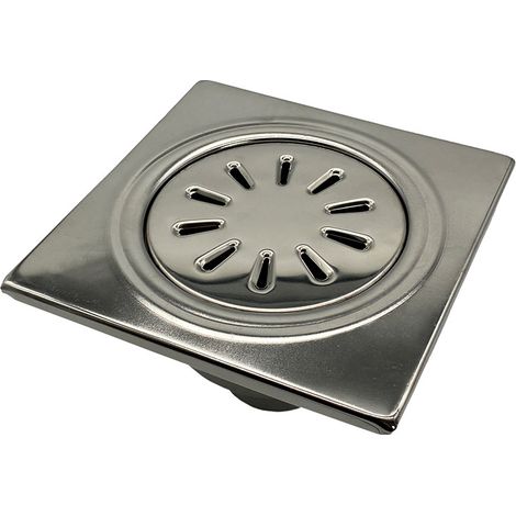 Bodenablauf Edelstahl 150x150mm Hofablauf Duschrinne Terrasse Badablauf DN 50 Bodenablauf Edelstahl Duschablauf Badablauf Abgang Vertikal 150 x 150 mm DN50 (1/3)