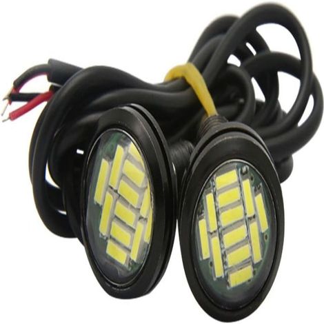 Paquete de 2 bombillas LED, aluminio, 23 mm, luz blanca, color negro, para interiores. (1/5)