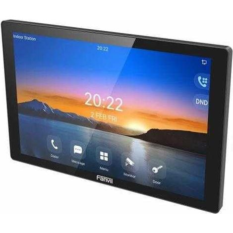 Interphone vidéo fanvil i506W noir écran tactile 10,1 pouces
