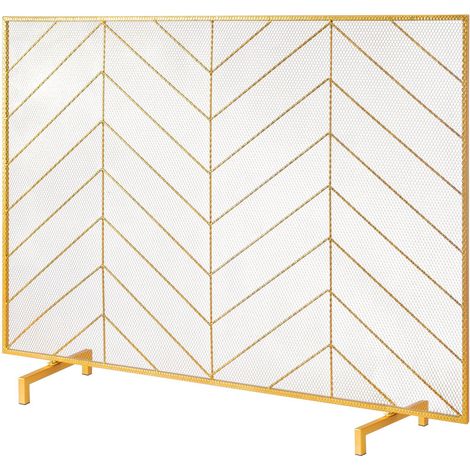 Pare-étincelles monobloc en maille de fer robuste 980 mm x 758 mm installation facile grille de protection autoportante décoration intérieure moderne (1/5)