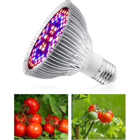 Ampoule LED horticole 50 W à spectre complet, culot E27, 78 LED à dissipation thermique optimale, idéale pour la culture de légumes en serre (85-265 V CA), DUBUNS (1/5)