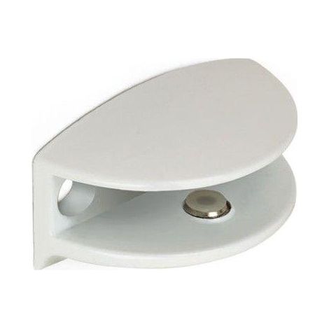 FPLUS soporte cristal media luna blanco , Soporte de cristal em dedia luna hasta cristal de 6 mm.