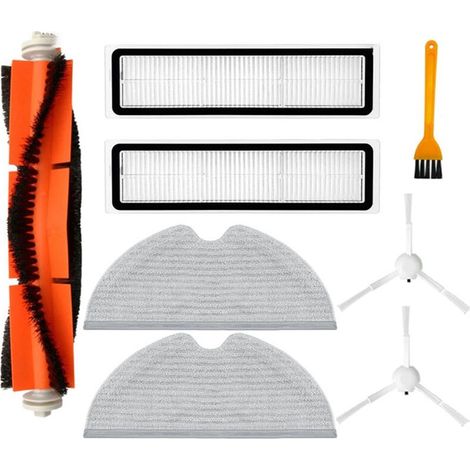 Filiyano-Pièces de rechange pour aspirateur robot D9 Bot L10 Pro : brosse principale, brosse latérale, serpillière, filtre HEPA (1/5)