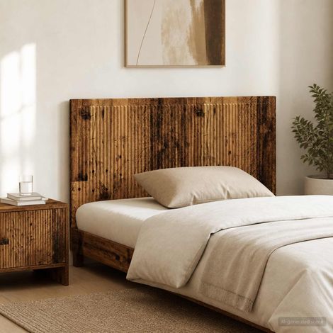 vidaXL Cabecero montada en la pared EDE Madera envejecida (1/5)