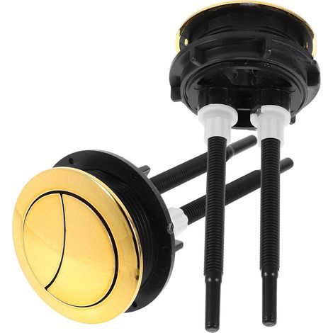 Bouton Chasse D'eau pour Toilettes en Abs, Wc de Remplacement Or (1/5)