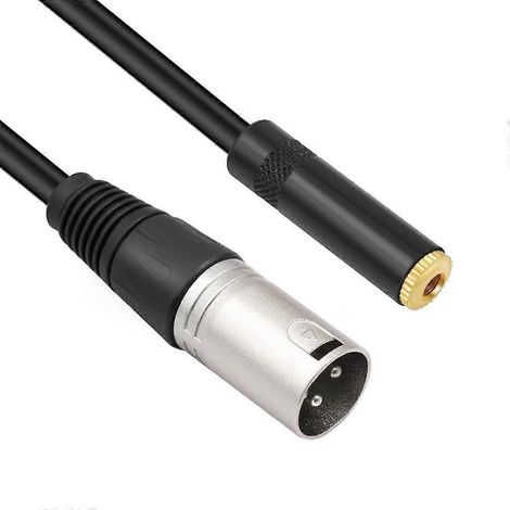 Professionelles Stereo-Kabel mit 3,5-mm-Klinkenbuchse auf 3-poligen Stecker für Mikrofone