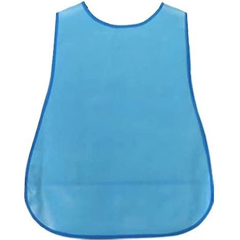 Bavoir imperméable et lavable pour adulte avec poche - Bleu (1/5)