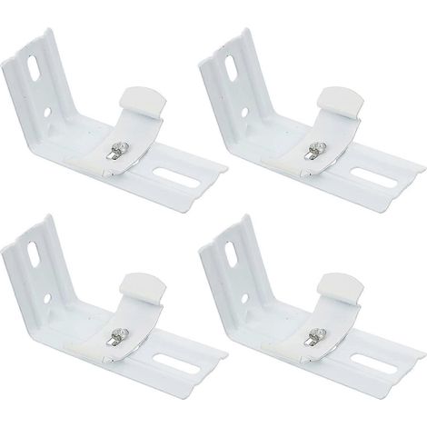 4 supports en L pour stores verticaux, fixation sur rail, clip de serrage, cadre d'extension