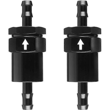 3/8"-Kraftstofffilter, gefräst, 30 Mikron, schwarz eloxiertes Aluminium, 2er-Pack (1/5)