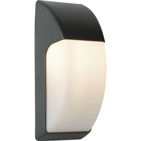 Applique da parete per esterni costiera, in polipropilene grigio, diffusore opalino (1/5)