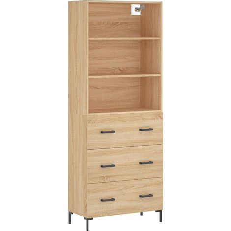 Aparador-cómoda-mueble-organizador-cocina-salón-salón-comedor-alto-Sonoma-695x34x180cm-madera-ingeniería-marrón-020034186