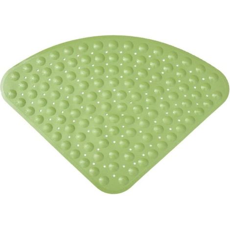 Sector Rutschfeste Gummi-Duschmatte für Duschecke oder Badewanne, transparentes Blau, 54 x 54 cm, grün