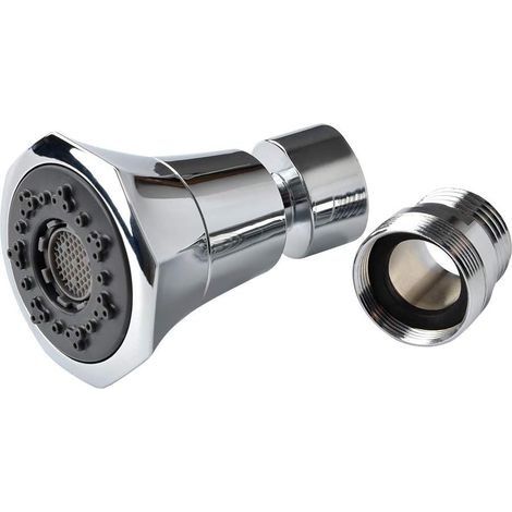 Aérateur pour Robinets Cuisine Robinet Filtre Barboteur - Fil Intérieur Femelle de 24 mm et Le Filetage Intérieur Femelle de 22 mm Pivotent sur 360° avec 2 Types de Jet Mosseur (1/5)