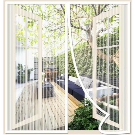 Moustiquaire Magnétique - 120x130 cm - Fermeture Automatique par Aimants - Pour Fenêtre ou Porte - 1 Pièce (1/4)