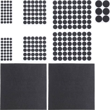 Lot de 240 patins en feutre autocollants – Antidérapants pour sols sensibles – Différentes tailles S/M/L/XL – Protection meub (1/5)
