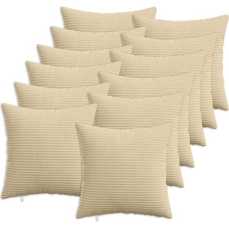 vidaXL Housse de coussin 12 pcs HEERLEN Vert Gris 50 x 50 cm (1/5)