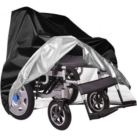 Housse imperméable pour fauteuil roulant, lourde, indéchirable, housse de protection en Oxford pour l'extérieur (115 x 75 x 130 cm) (1/5)