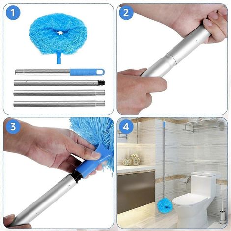 Brosse à poussière pour ventilateur de plafond avec manche télescopique B (1/5)