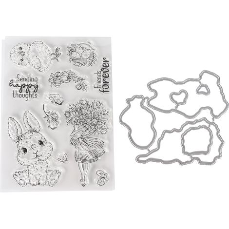 Wiederverwendbarer und hypoallergener Stempel mit transparenter Oberfläche für Kartenbasteln und Scrapbooking (1/5)