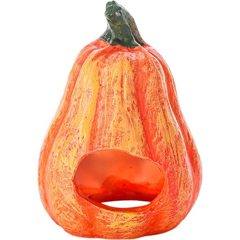 Ornement Aquarium - Citrouille en Résine pour Décoration de Bassin à Poissons - Décor Halloween et Fêtes - 1 Pièce (1/5)