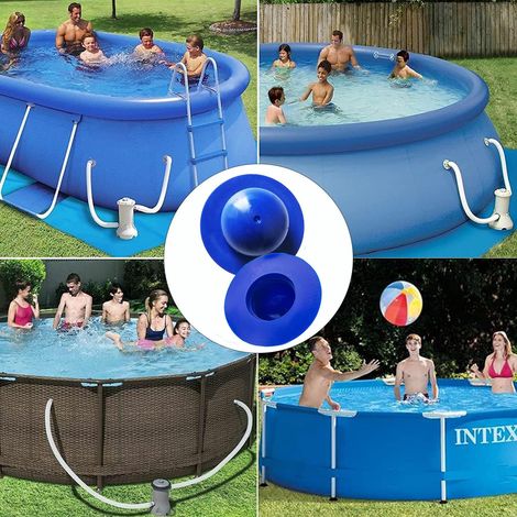 10 Pièces Bouchon Piscine Intex, Bouchons de Fond de Rechange pour Pompe de Filtration de Piscine, Compatibles Avec Intex Pool (bleu) (1/5)