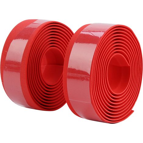 Ruban de guidon vélo de route rouge en mousse EVA, léger et antidérapant pour poignées de vélo. (1/5)