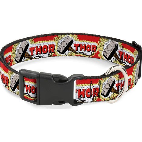 Collier Clip en Plastique - Thor et Marteau - Rouge/Jaune/Blanc (1/5)