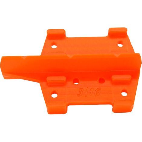Outil d'espacement orange pour lames de terrasse en bois dur composite PVC traité sous pression (1/5)