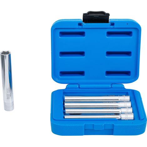 Bgs Technic – Douilles hexagonales extra profondes 10 mm – Entraînement carré 3/8' – Longueur 120 mm – Acier chrome-vanadium – Lot de 5 – 9863 (1/8)