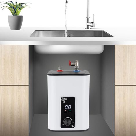 Instant Elektronische Küche Wasserheizung - 8 Liter - 1500 Watt - Kleine Instant Wasserheizung - Küche und Badezimmer Schnellheizung - Weiß (1/5)
