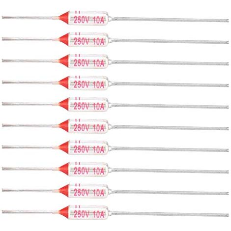 Fusible Thermique 10A 250V Température 113°C Enveloppe Métallique pour Électroménager Industriel Protection contre Surchauffe pour Moteurs Transformateurs (1/5)