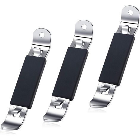 Set di 3 classici apribottiglie magnetici in acciaio inox con magnete per campeggio e viaggi (1/5)