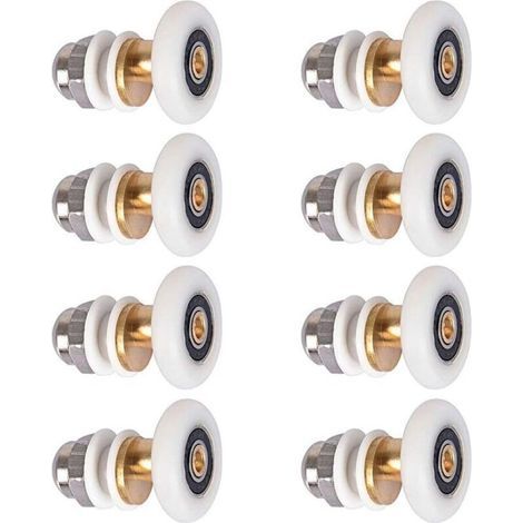 Porta doccia - Ruota per porta doccia, rotelle scorrevoli, rullo per porta, ruota di ricambio 8 pezzi 23 mm (1/5)