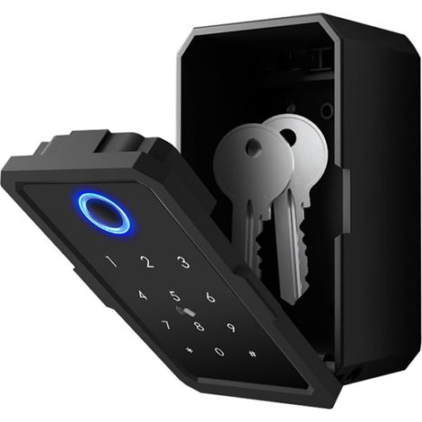 Petit coffre-fort Coffre-fort électronique boîte à clés Tuya Control 4.1 passerelle étanche sécurité extérieure empreinte digitale coffre-fort(Tuya Key Box) (1/5)
