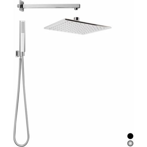 KIT SOFFIONE DOCCIA QUADRATO SEVEN Cromo