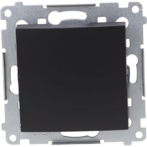 Simon 54 Einzel-Unterbrechungstaster ohne Piktogramm (Modul) 10AX 250V Schnellverbinder, matt schwarz DPR1.01/49