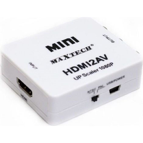 MaxTech - Adattatore Maxtech Convertitore Video Da Hdmi A Rca Interfaccia Hdmi2av Chdmi-rca - (1/2)
