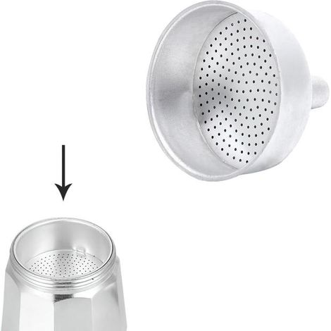 Embudo Cafetera Aluminio Classic / Inducción 2 Tazas (1/2)