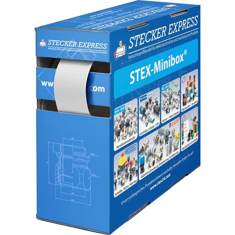 STEX24 Schrumpfschlauch 2:1, Minibox mit 4,0m, weiß 19,0/9,5mm, 3/4 Zoll, WSB2 Schrumpftemperatur mind. 110°C, vollständig bei mind. 120°C - 1 Stück (1/2)