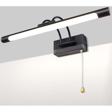 LED 8W IP44 Miroir Applique Murale Éclairage De Salle De Bain Noir Mat Intérieur Éclairage Avec Interrupteur, 40CM 3000K Appliques Pour Tableaux et Vitrines Bras Réglable Lampes De Lecture (1/4)