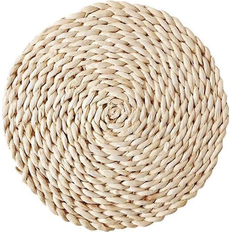 Napperon en paille, napperon isolant épais et protecteur pour tasse, bol et plat (11 cm) (1/5)